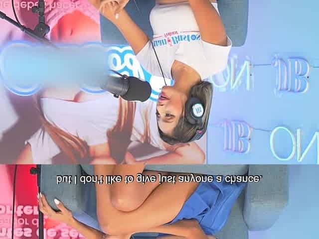 LATIN BABE GigiDamessco Sex junkie gets her twat soaked with FUCKMACHINE vibration on Podcast