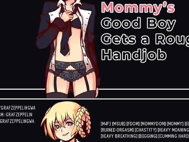 Getting a coarse tugjob from my Mommydomme! [Hawt hunk voice, ASMR, GWA, Audioporn]