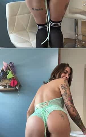 Hairy Holes in Sheer Lingerie