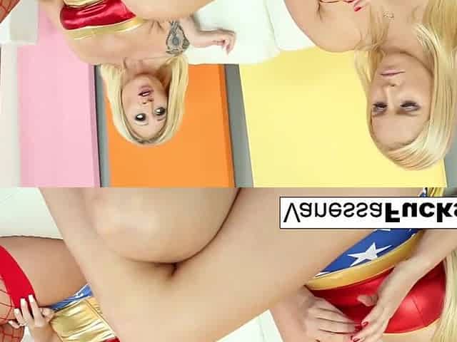 Vanessa Cage & Daisy are the one and the other lesbo superheroes for Halloween