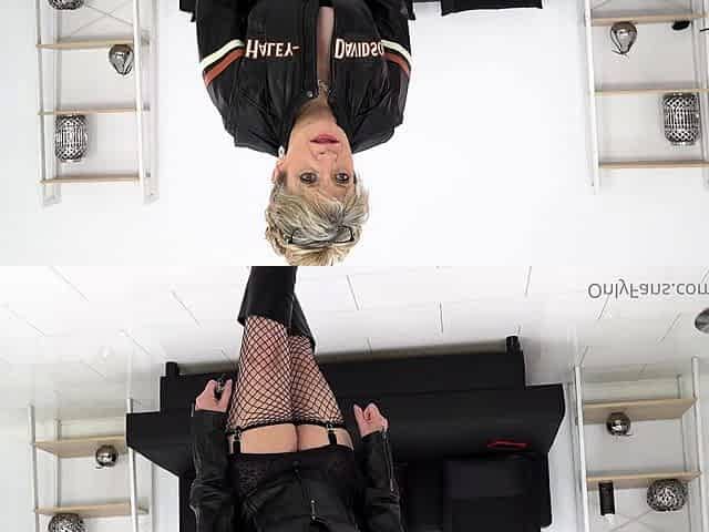 Blonde Solo Sexy Lingerie And Stockings