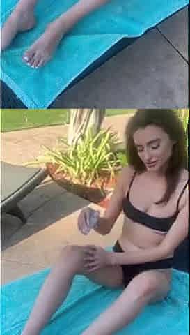 Oil down by the pool