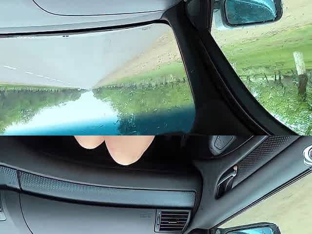 Drilled a fella traveler in the car instead of paying and cum on the butt - AnGelya.G