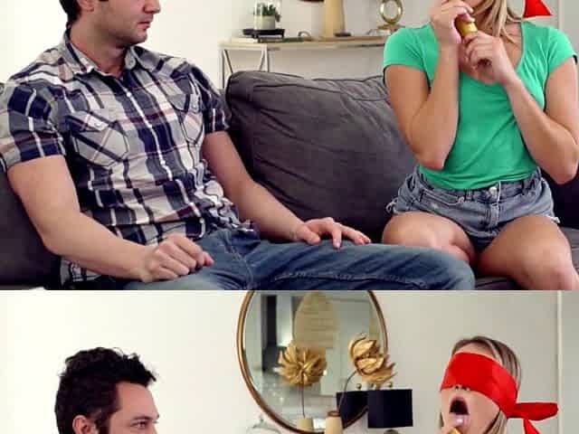 Step Sis sucks his hard dick