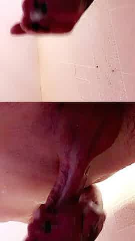 Thick ROD SLOW STROKES IN THE SHOWER
