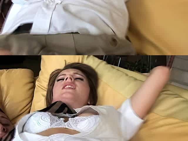 Big assed busty tit fuck and blowjob from curvy stunner
