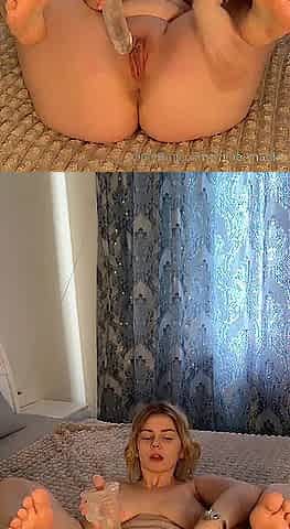 Hawt amateur teacher strokes her taut soaked vagina