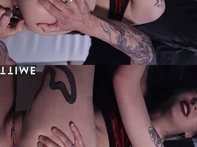 Gothic gal being destroyed in intensive anal-act of love