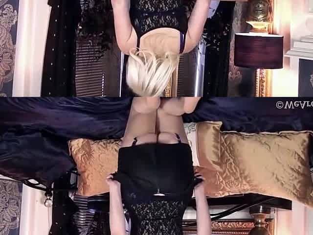 Anna Joy In On Her Bed Masturbates And Strips