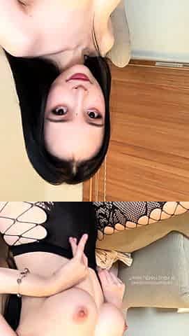 Nasty brunette pornstar with big boobs