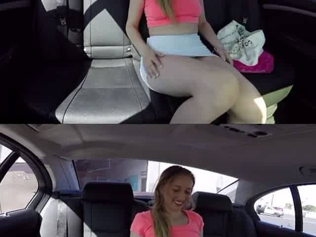 Large butt uber passanger sucks weenie and get screwed on her ride