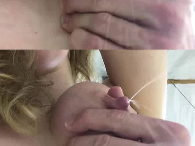 Lactating breast , fat titties spraying milk