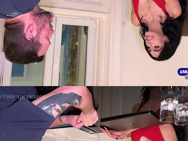 To keep his job this assistant has to suck her vagina and satisfy her.