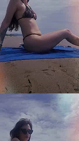 Slow Motion Beach Tease. Censored But U Know What Happens