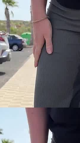 Girl Wetting Pants on the Street