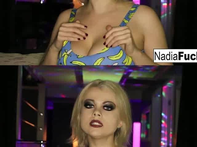 Nadia White stuffs her hungry holes with very mellow bananas!