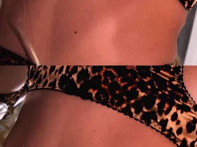 Busty petite blonde MILF shows big boobs