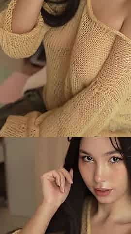 Asian Woman Is Shy Before Having Sex After School