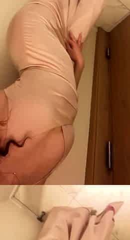 being naughty and pulling up my dress for you