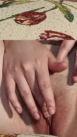 My Small and Sweet Clitoris, Caressing It in Close-up