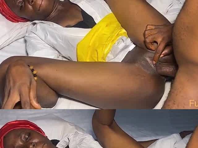 Black general screwing Sexually excited pervert student Vera at his abode on a weekend