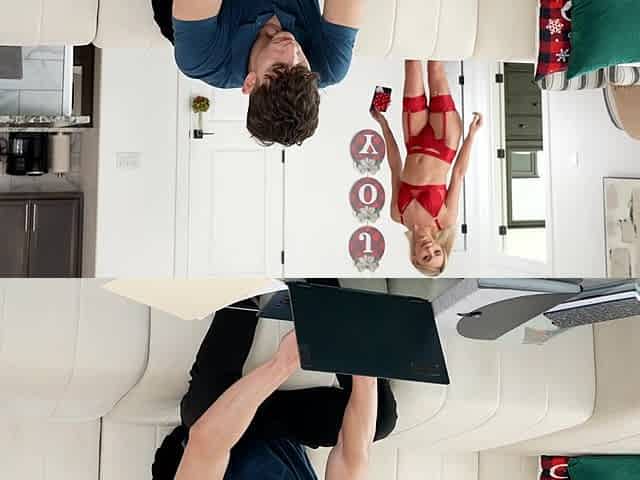 The couple has sex while the girl is wearing sexy nylon stockings