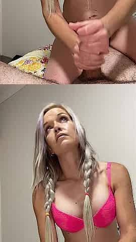 Hawt white beauty milking rod