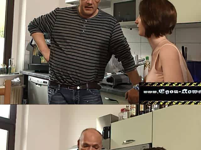 Vater spritzt in die Muschi der Stieftochter