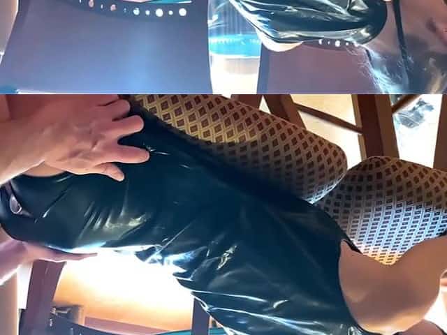 Skinny Slut In Latex Bent Over And Fucked