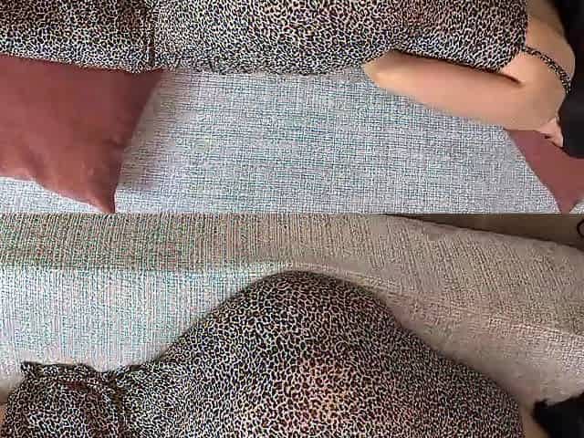I went to clean the bed and my stepson got turned on by my large booty