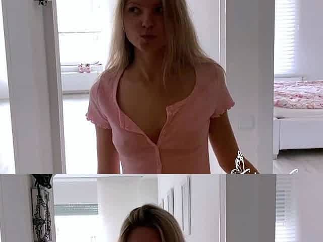 Amateur Webcam Cute Teen Plays Solo with Big