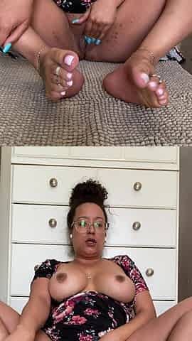 Latina Tanfeets Fingers Pussy Squirts Three Times White Toes
