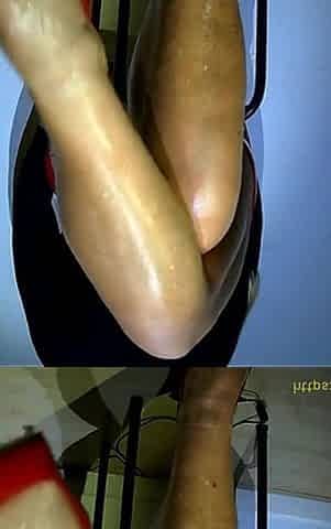 Blond Seducing You in Red High Heels 1.