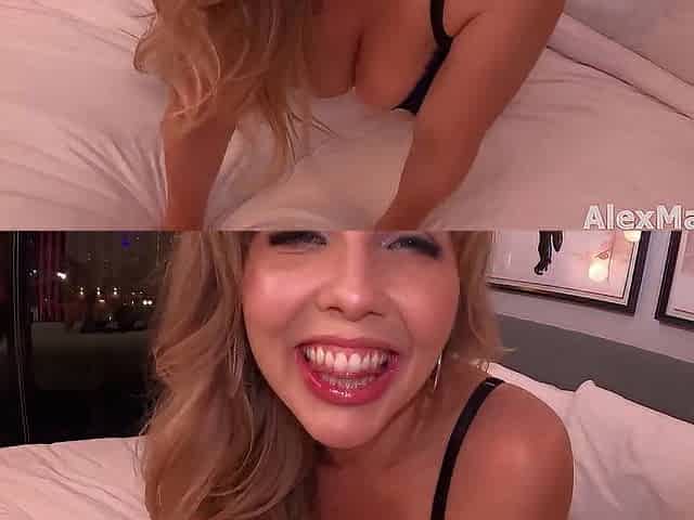 Blond with Large Natural Melons Orgasms Non Stop.