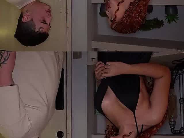Redhead screwed hard in front of the cuckold!