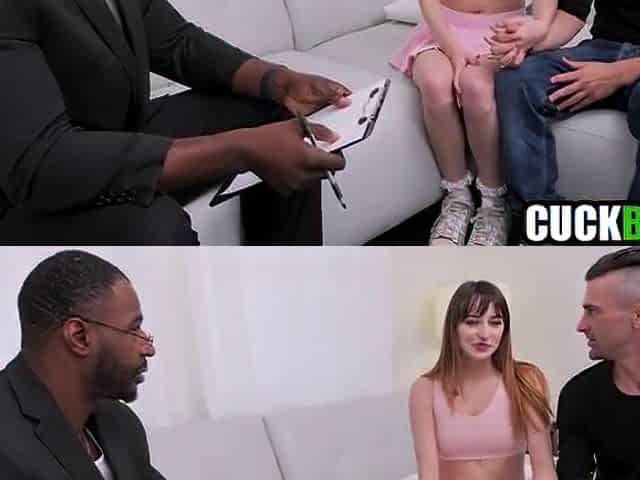Ebony therapist screws patient ifo her cuck boyfriend