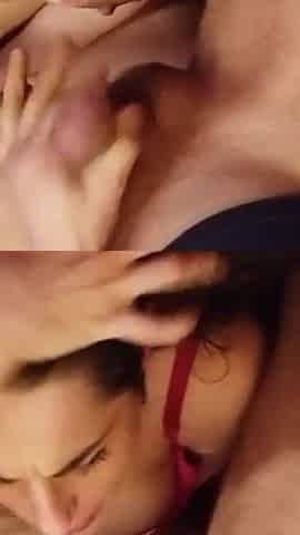 Sperm All Over Beautiful Face After Anal Sex! Closeup Cum Swallower