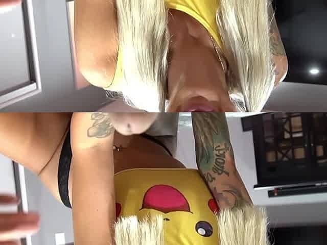Blonde bimbo loves feeling hard a hard dick inside her tight trimmed pussy