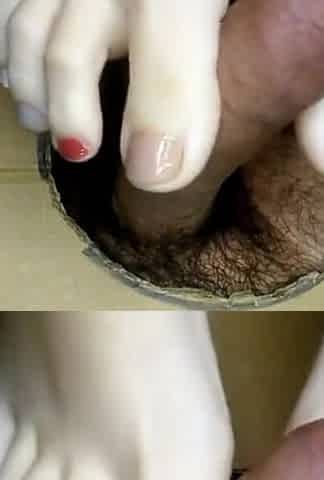 Gloryhole & footjob