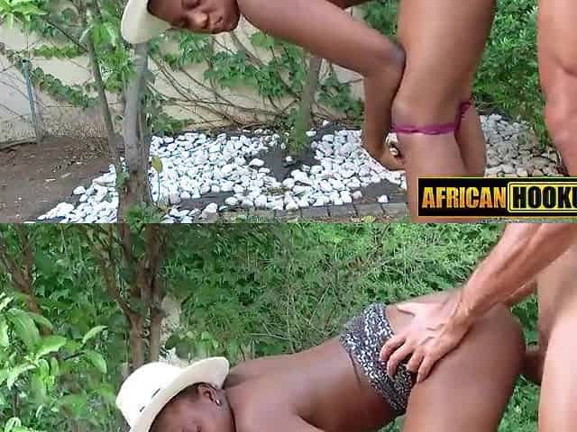 My LARGE BOOTY EBONY gardener came over to work... left with her strong VAGINA trickling
