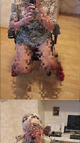 Granny Becca masturbates
