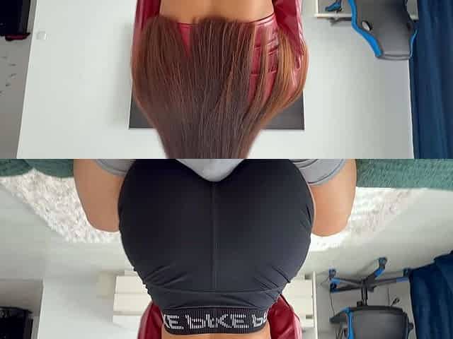 Nike Pro ! Humping stepbrother's dick with my big Ass