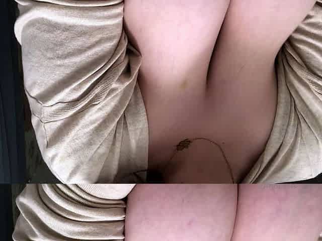 Busty curly brunette with big boobs fucks on couch