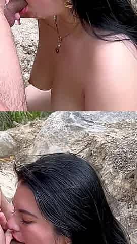 I Let My Shy Friend Touch My Big Ass so He Can Fuck Me in the Public Forest.