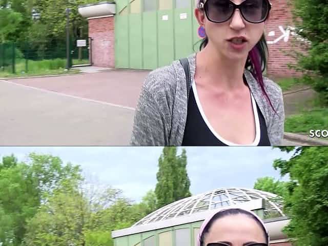 ANOREXIC GERMAN MILF Stella Star Public Fuck Interracial