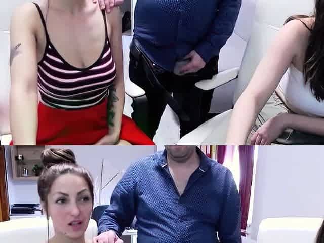Beautiful Brunette Big Boobs Rides Fake Cock