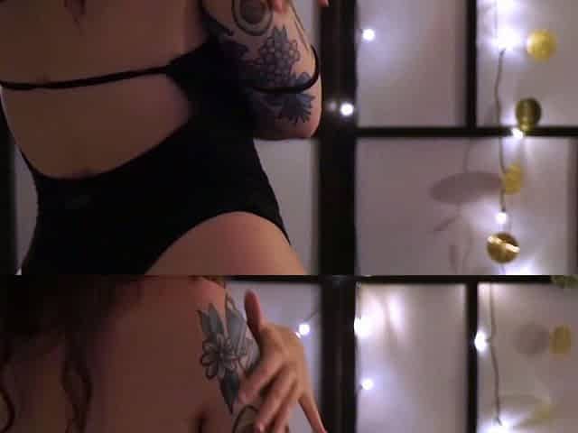 Cute curly brunette solo webcam masturbation