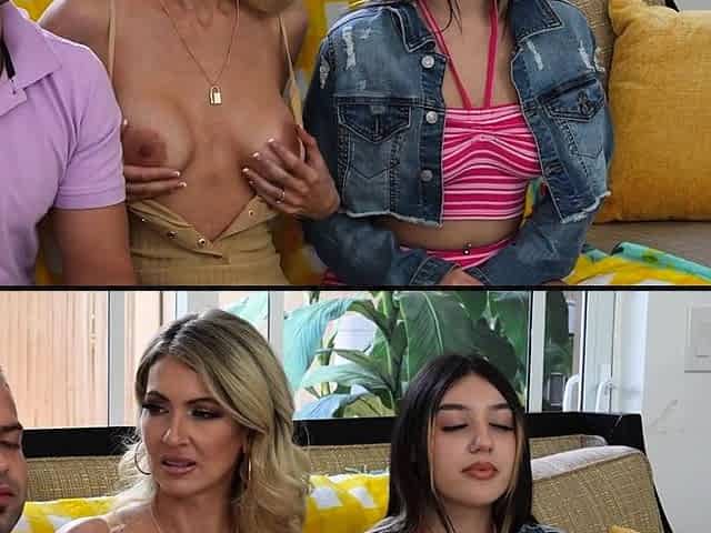 My Girlfriend & Her Step-Nana Fight Over Who Sucks My Dick