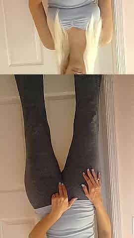 Teen Blond Fingers Vagina and Pees Cum in Pyjama Panties