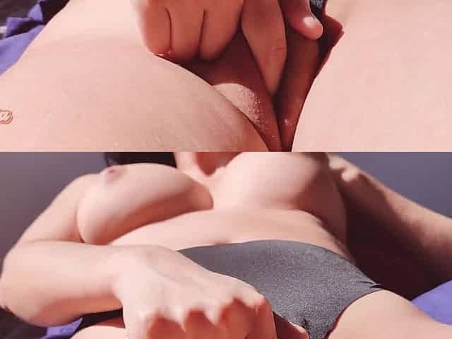 Ragazza con una grassa FIGA ROSA e grandi tette si scopa un vibrator!